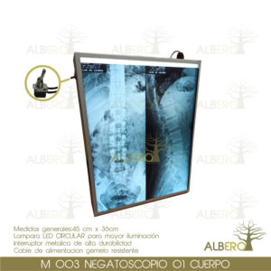 M-003 NEGATOSCOPIO UN CUERPO