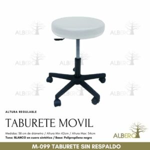 M-099 TABURETE S/R BASICO I BLANCO
