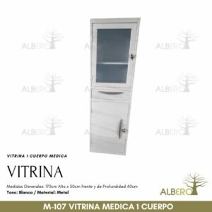 M-107 VITRINICA METALICA 1 CUERPO