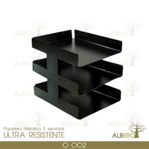 O-002 PAPELERA DE 3 SERVICIOS METALICA