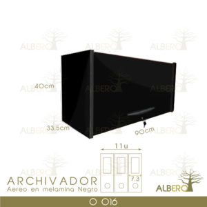 O-016 ARCHIVADOR AEREO NEGRO