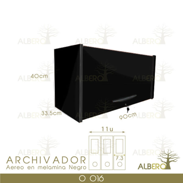 O-016 ARCHIVADOR AEREO NEGRO